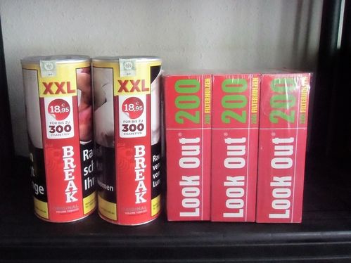 Break rot original 2x 100 g Tabak Zigarettentabak Volumentabak   und 600 Hülsen