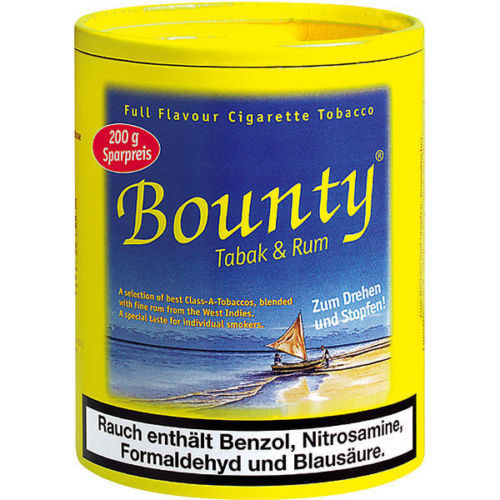 Bounty Tabak & Rum Zigarettentabak Feinschnitt 200 g zum Drehen & Stopfen